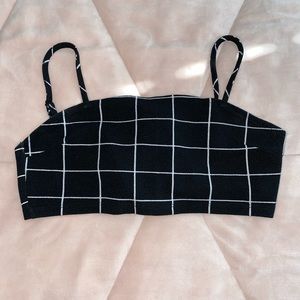 Black/White bandeau top